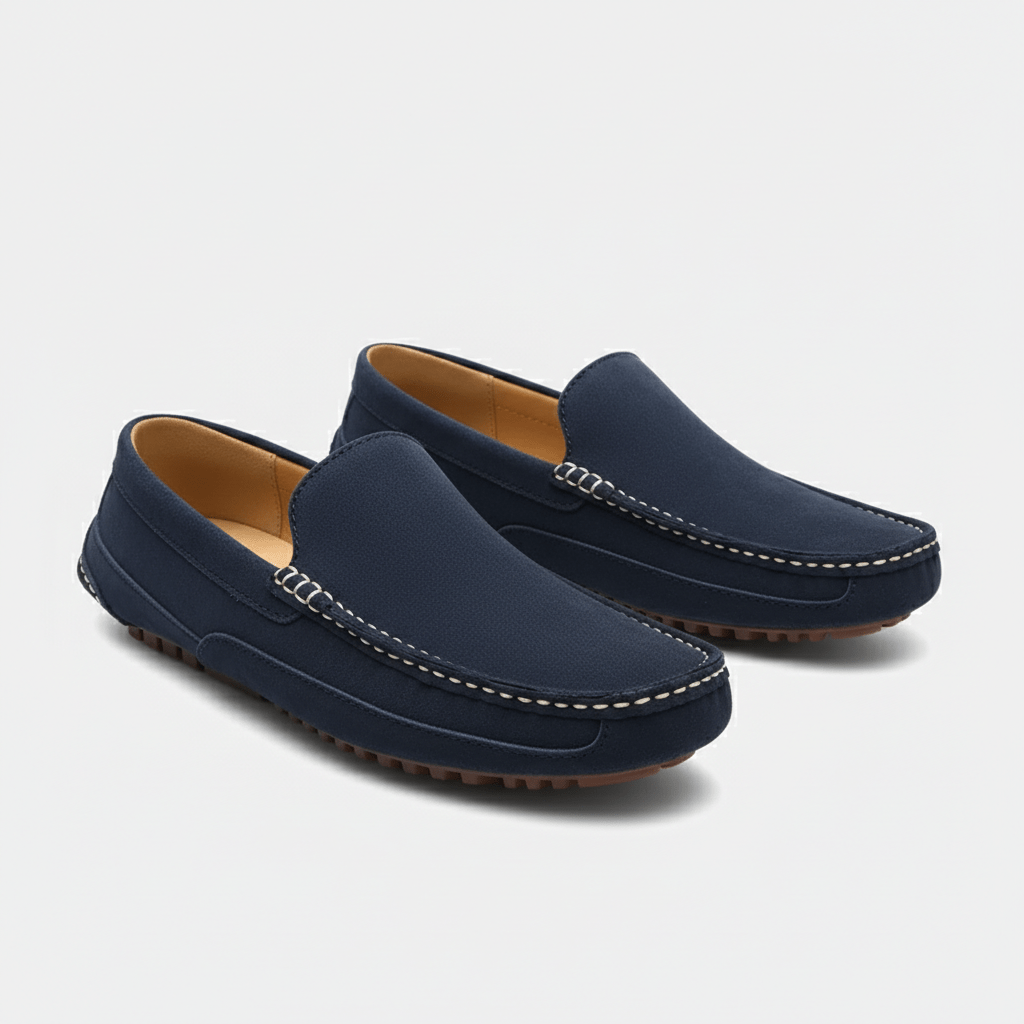 Zachary Classic Slip-On Driving Loafers with Flexible Grip Sole