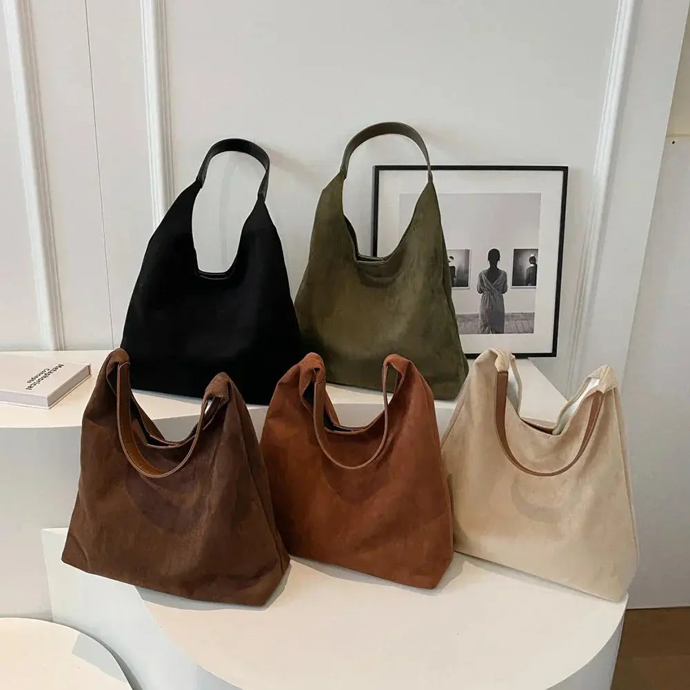 Alessi Louisa Women's Faux Suede Slouchy Everyday Shoulder Bag