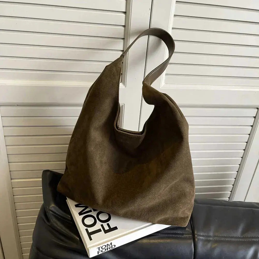 Alessi Louisa Women's Faux Suede Slouchy Everyday Shoulder Bag