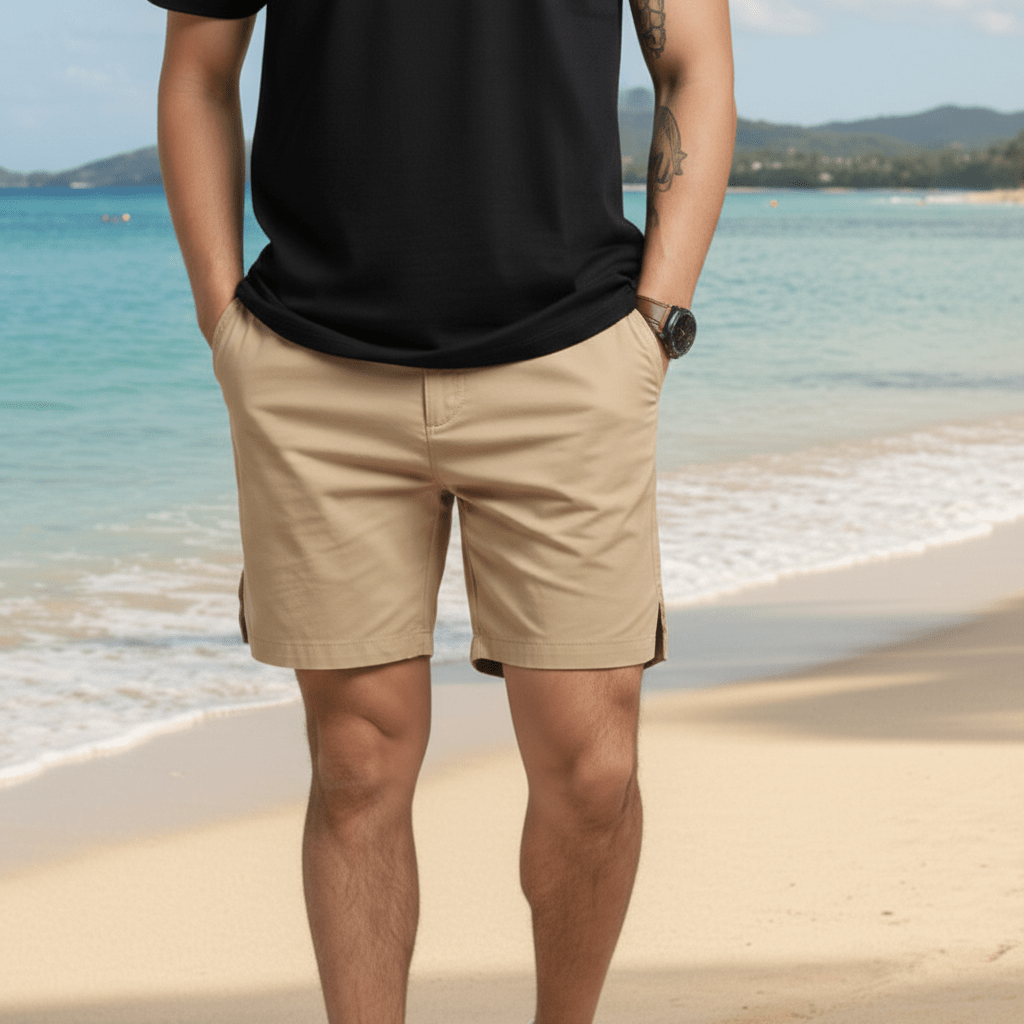 Bradley Drawstring Swim Shorts with Elastic Waist and Side Pockets