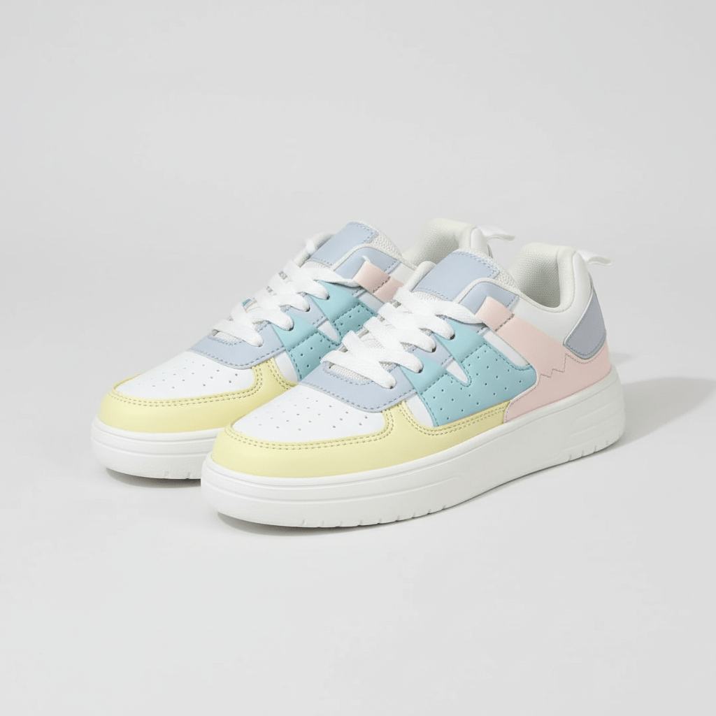 Cherie Trend Style Sneakers with Platform Sole