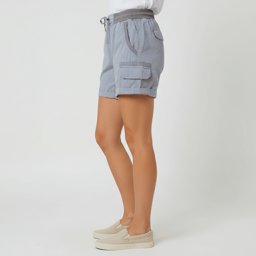 Cheryl High Waist Cargo Shorts Drawstring Casual Utility