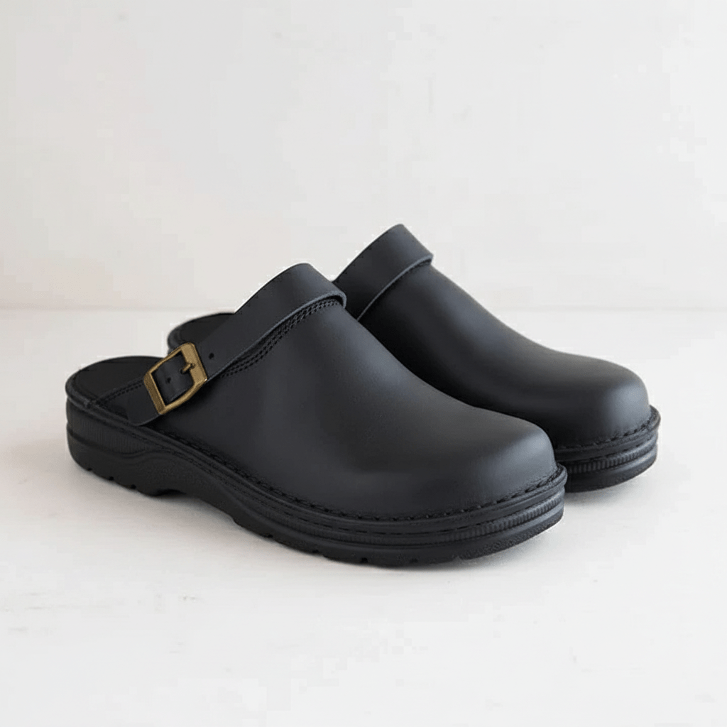 Dane Buckle Strap Clogs Closed Toe Slip On Sandals