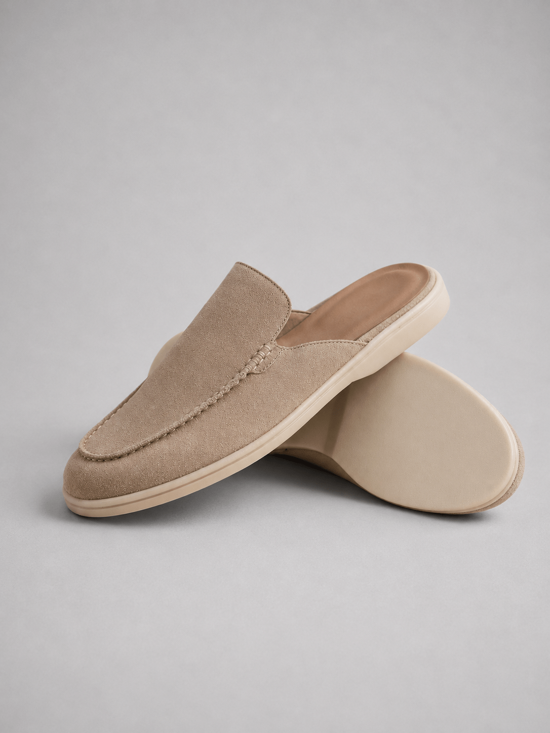 Men's Faux Suede Slip-On Mule Loafers
