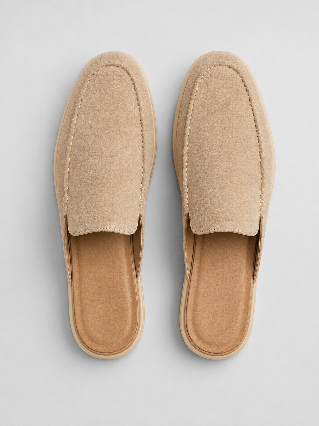 Men's Faux Suede Slip-On Mule Loafers