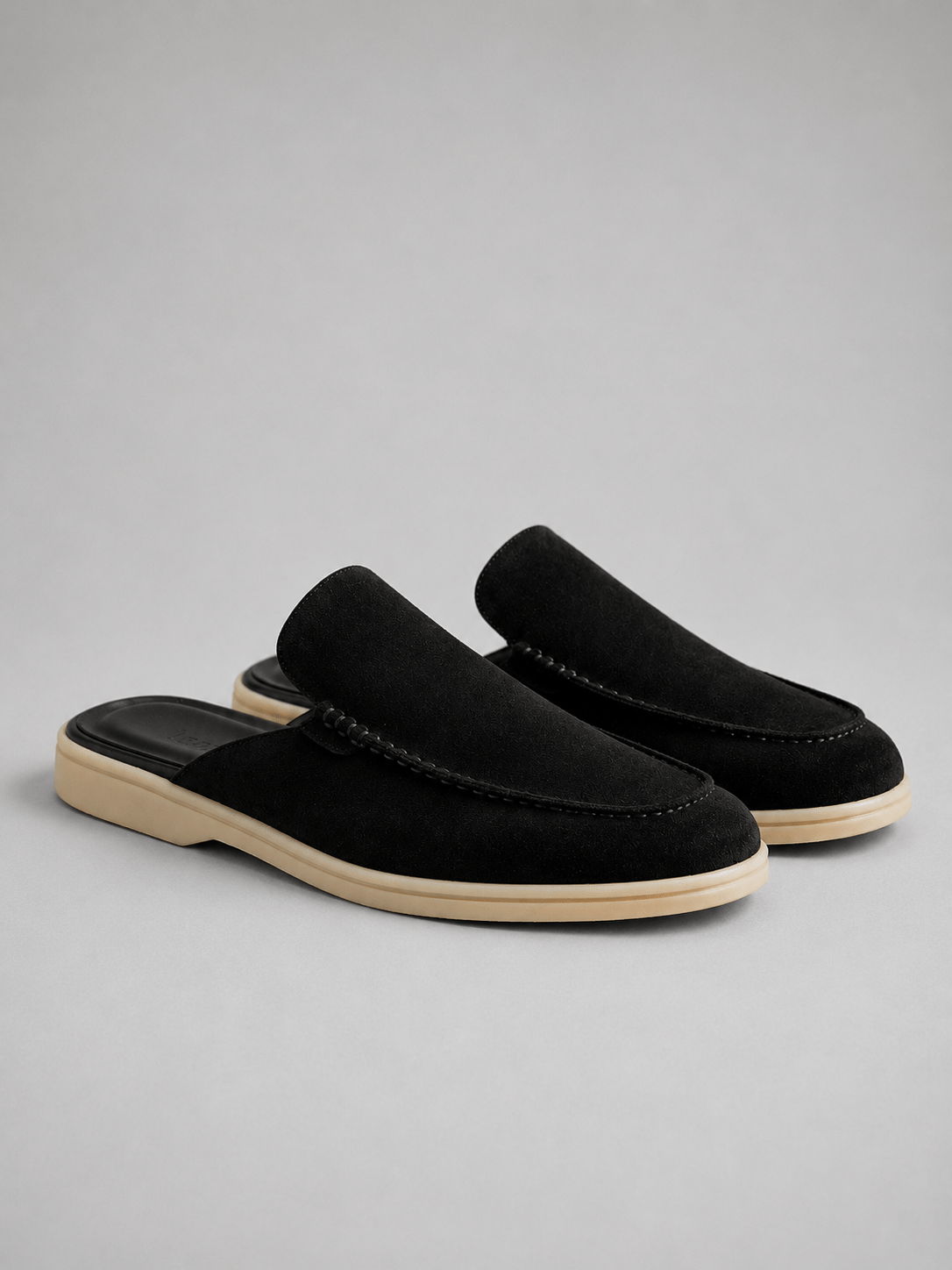 Men's Faux Suede Slip-On Mule Loafers