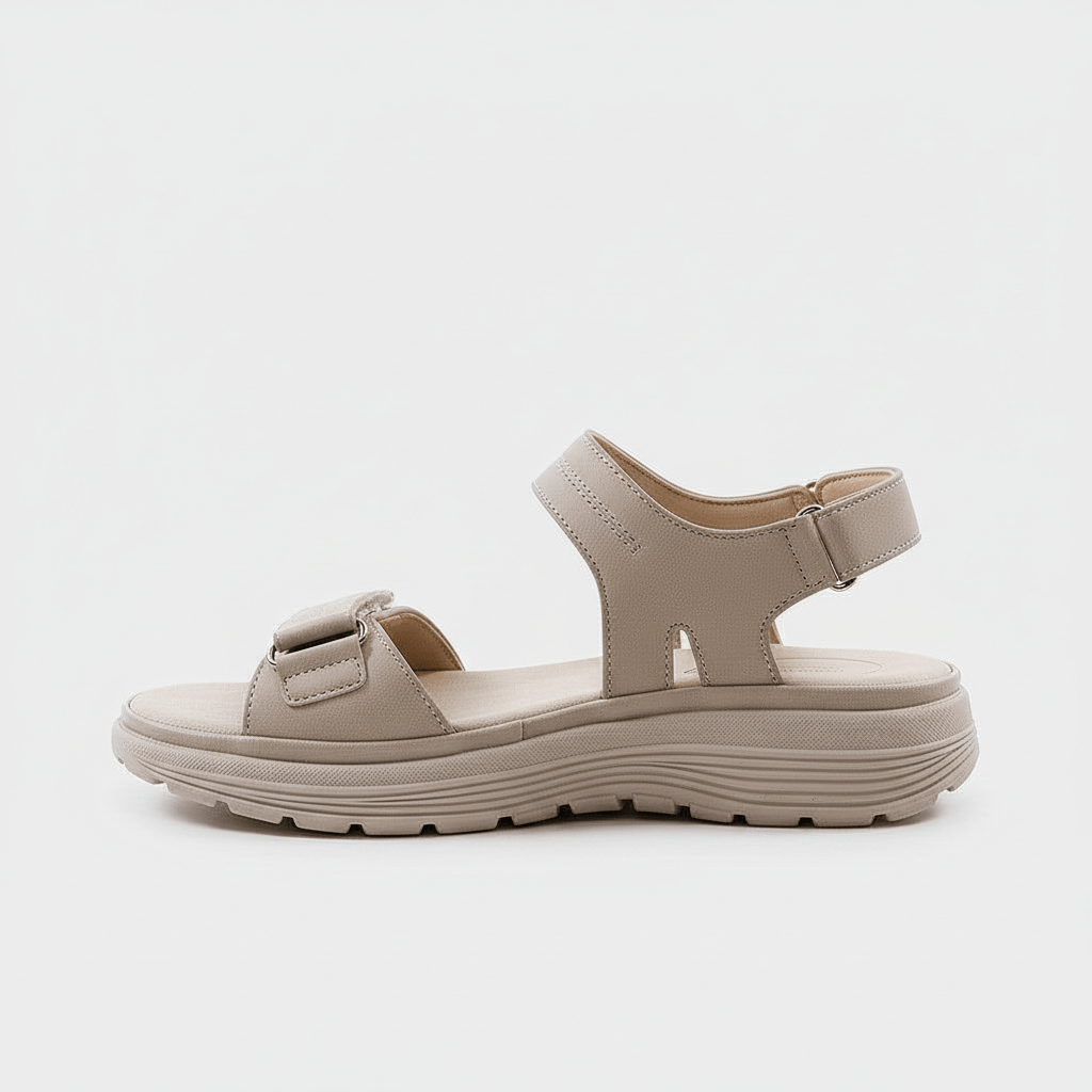 Edith Hook and Loop Strap Sandals Open Toe Platform Sandals