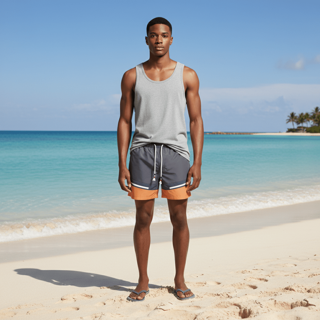 Edwin Drawstring Swim Shorts with Elastic Waist