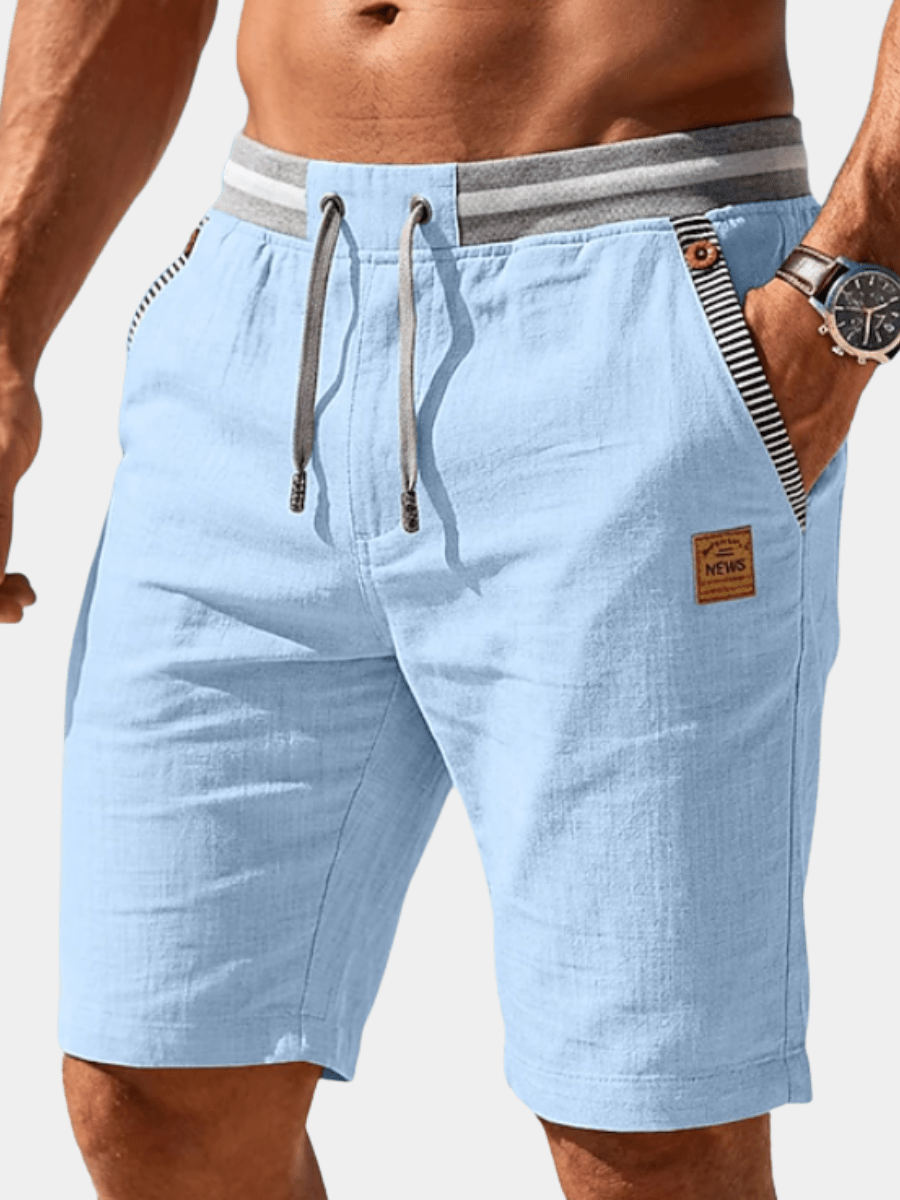 Men's Lightweight Elasticated Waist Drawstring Casual Shorts