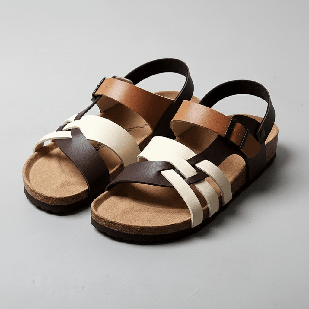 Gareth Buckle Strap Sandals Open Toe Comfort Sandals