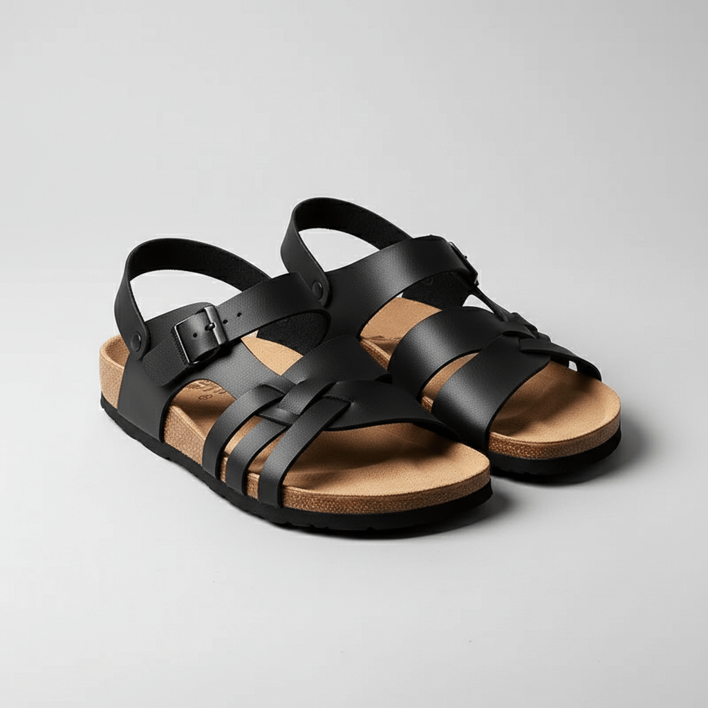 Gareth Buckle Strap Sandals Open Toe Comfort Sandals