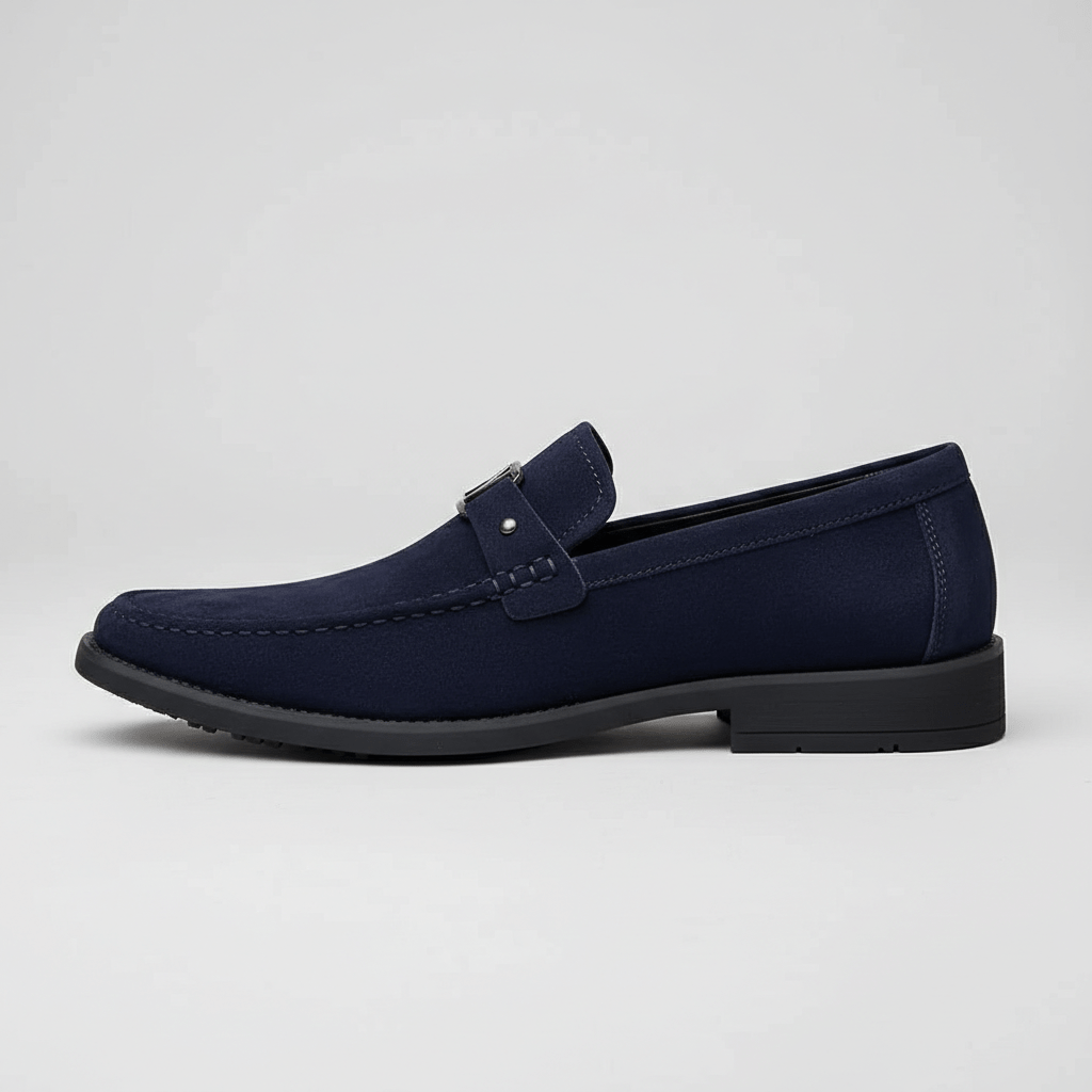 Giles Metal Accent Slip-On Loafers with Classic Sole