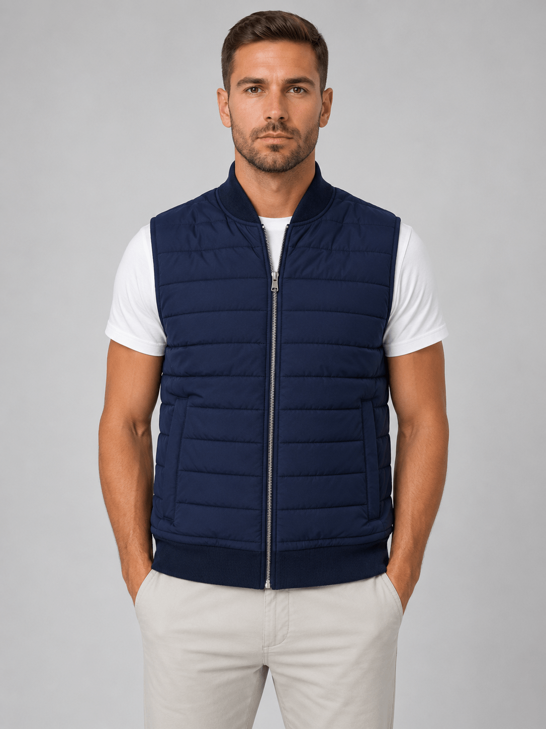 Men's Lightweight Quilted Zip Through Padded Gilet