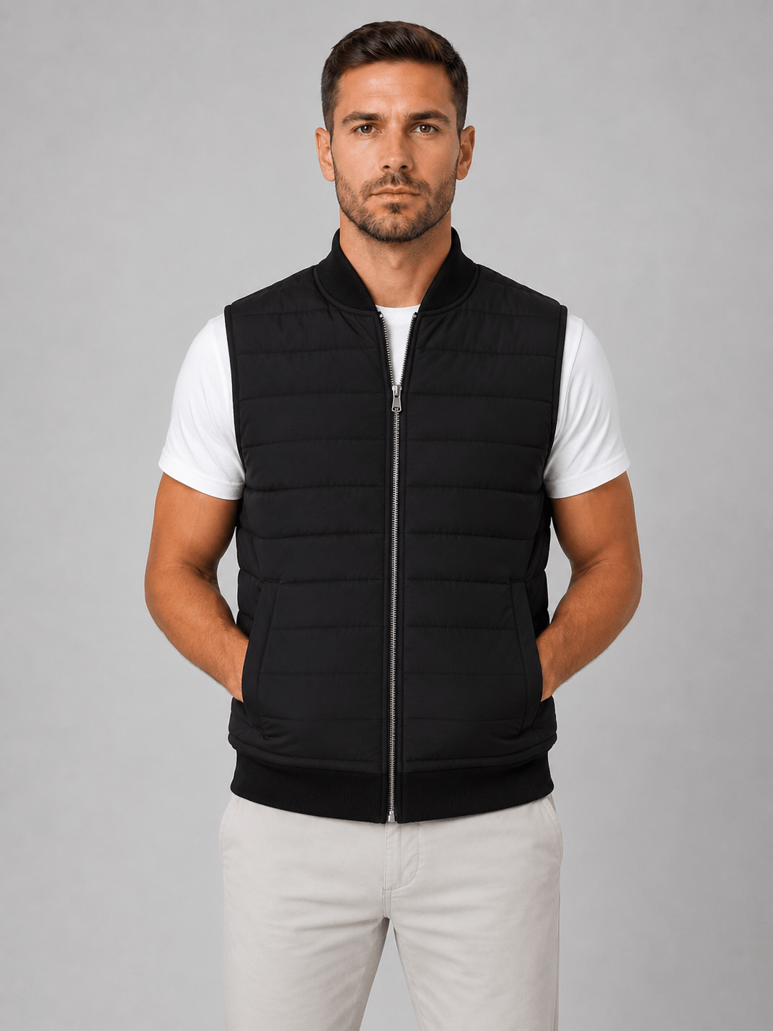 Men's Lightweight Quilted Zip Through Padded Gilet