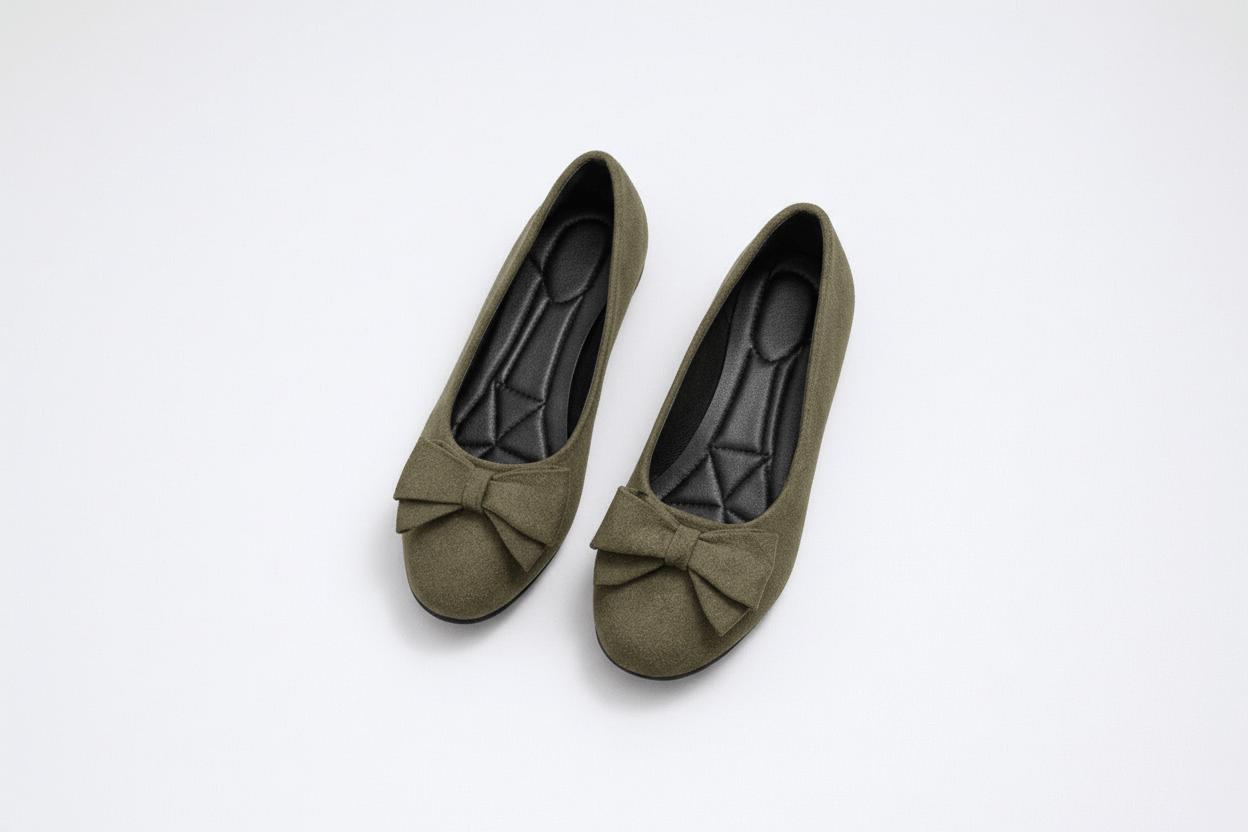 Alisha Leather Ballerinas Bow Elite