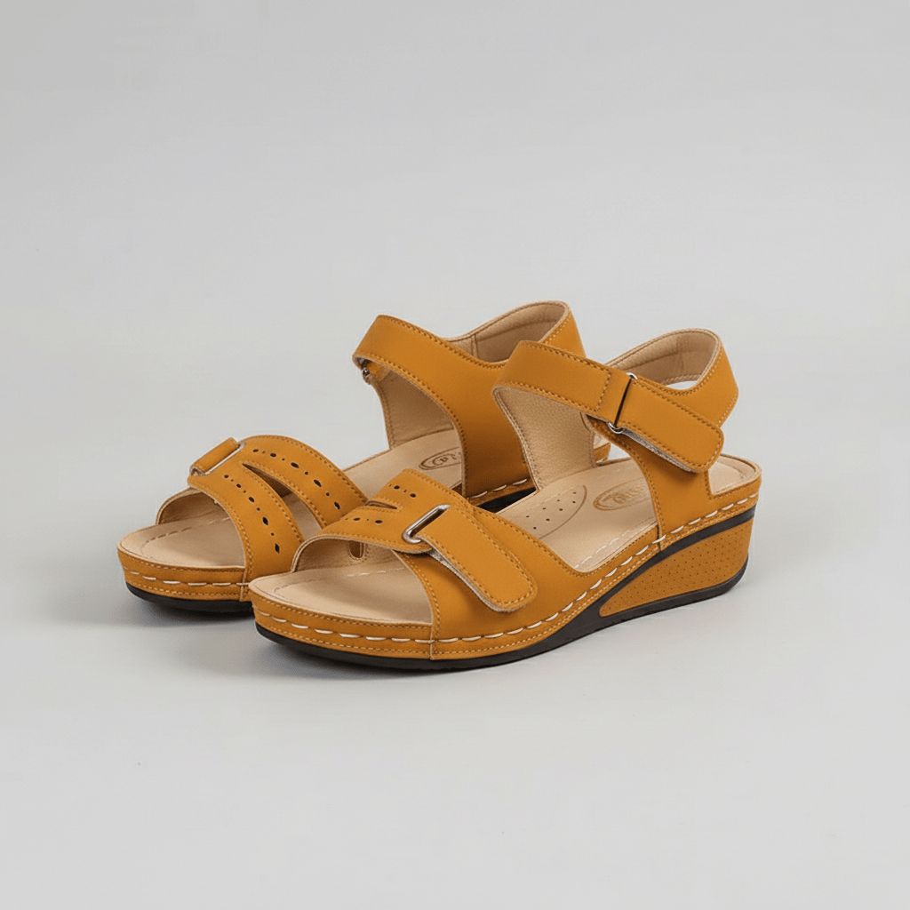 Heather Ankle Strap Sandals Open Toe Platform Sandals