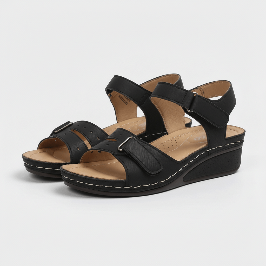 Heather Ankle Strap Sandals Open Toe Platform Sandals