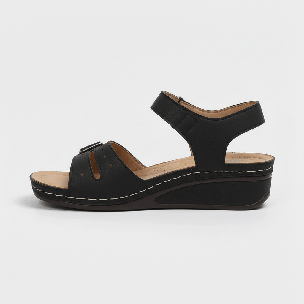 Heather Ankle Strap Sandals Open Toe Platform Sandals