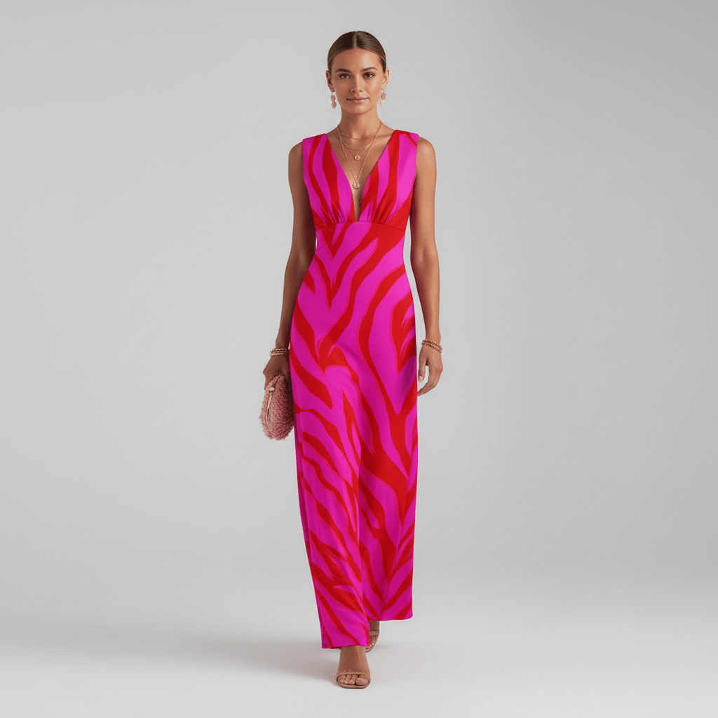 Jaida Elegant Maxi Wedding Guest Dress