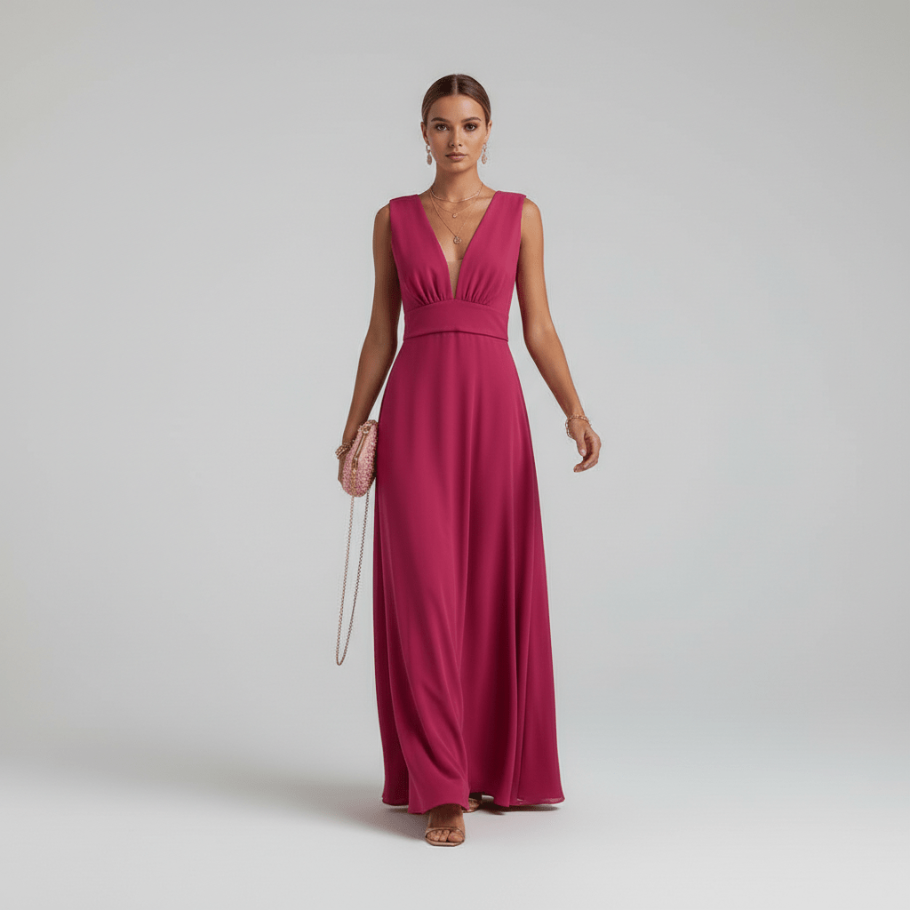 Jaida Elegant Maxi Wedding Guest Dress