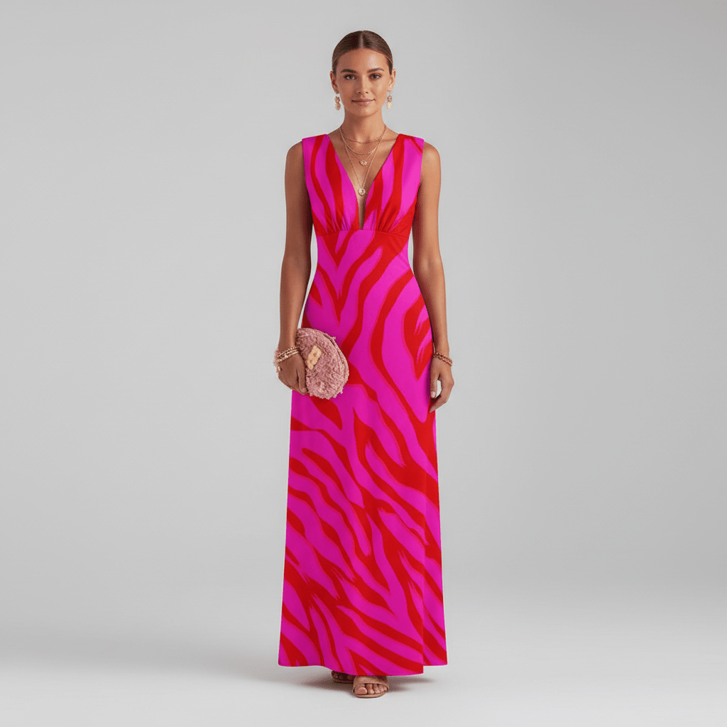 Jaida Elegant Maxi Wedding Guest Dress