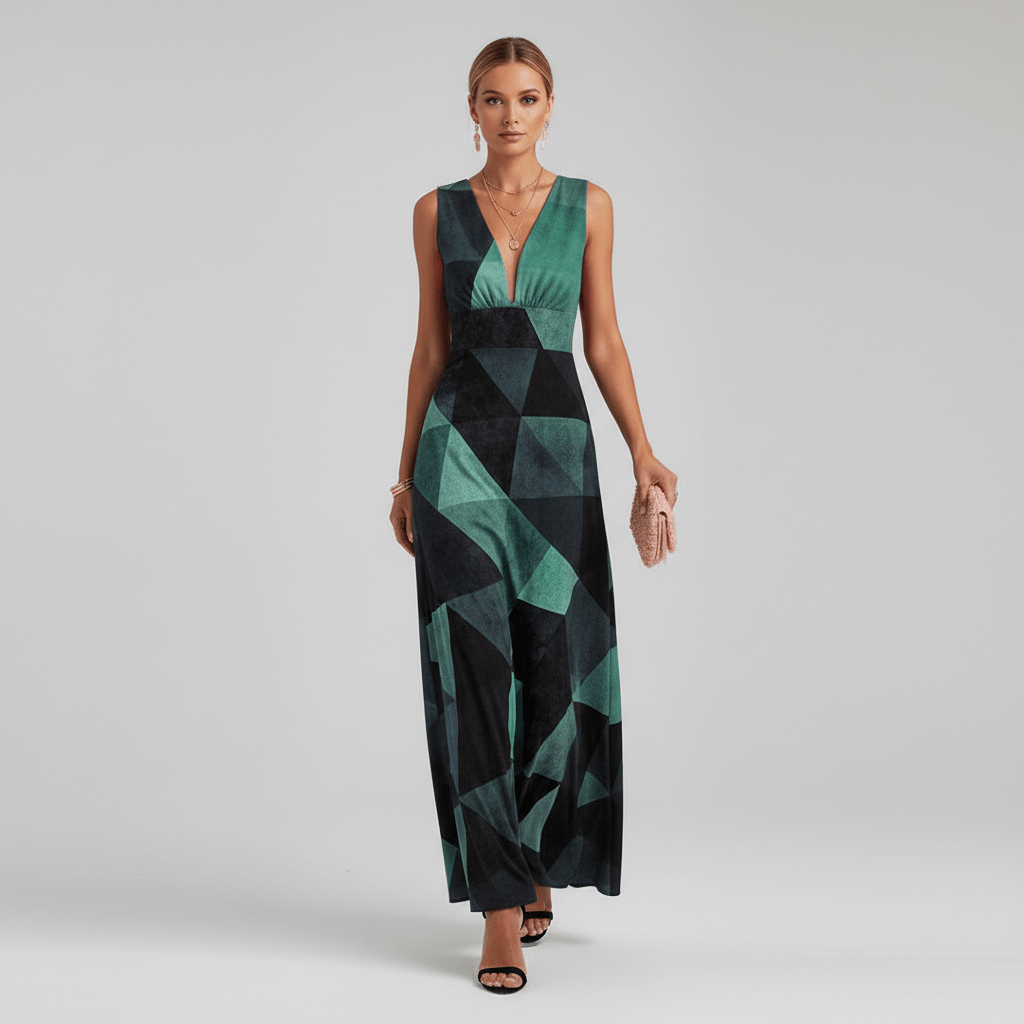 Jaida Elegant Maxi Wedding Guest Dress