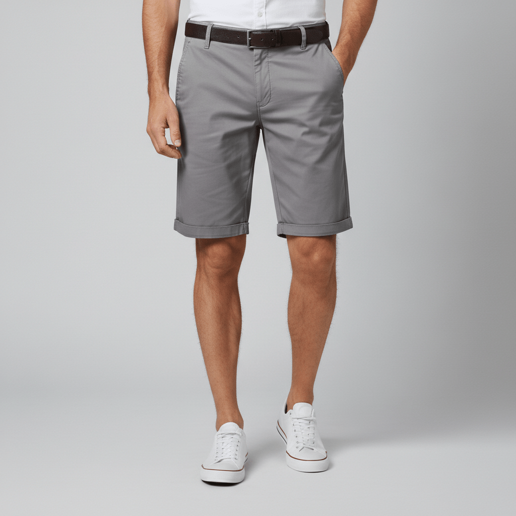 Jared Elastic Waist Chino Shorts with Side Slip Pockets