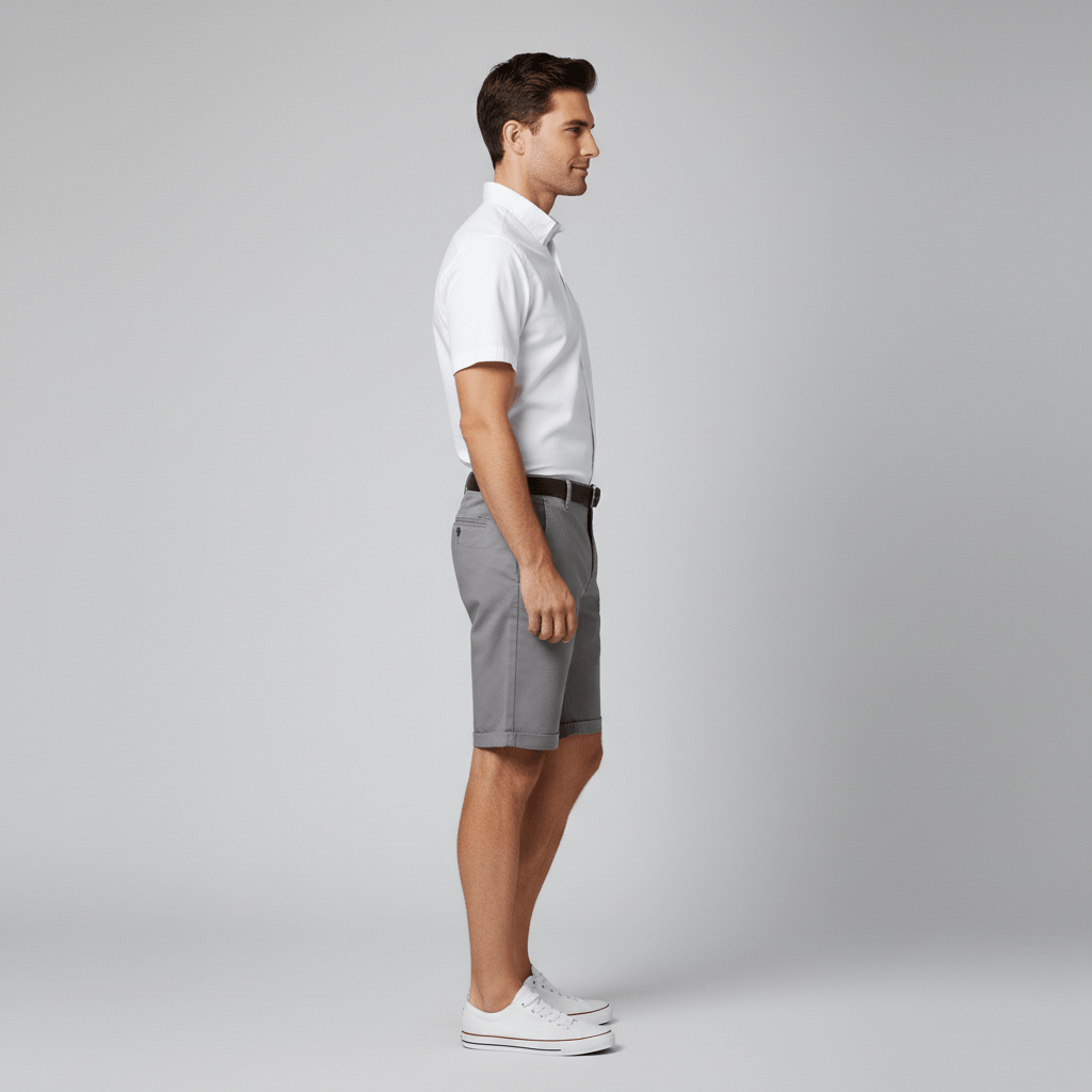 Jared Elastic Waist Chino Shorts with Side Slip Pockets