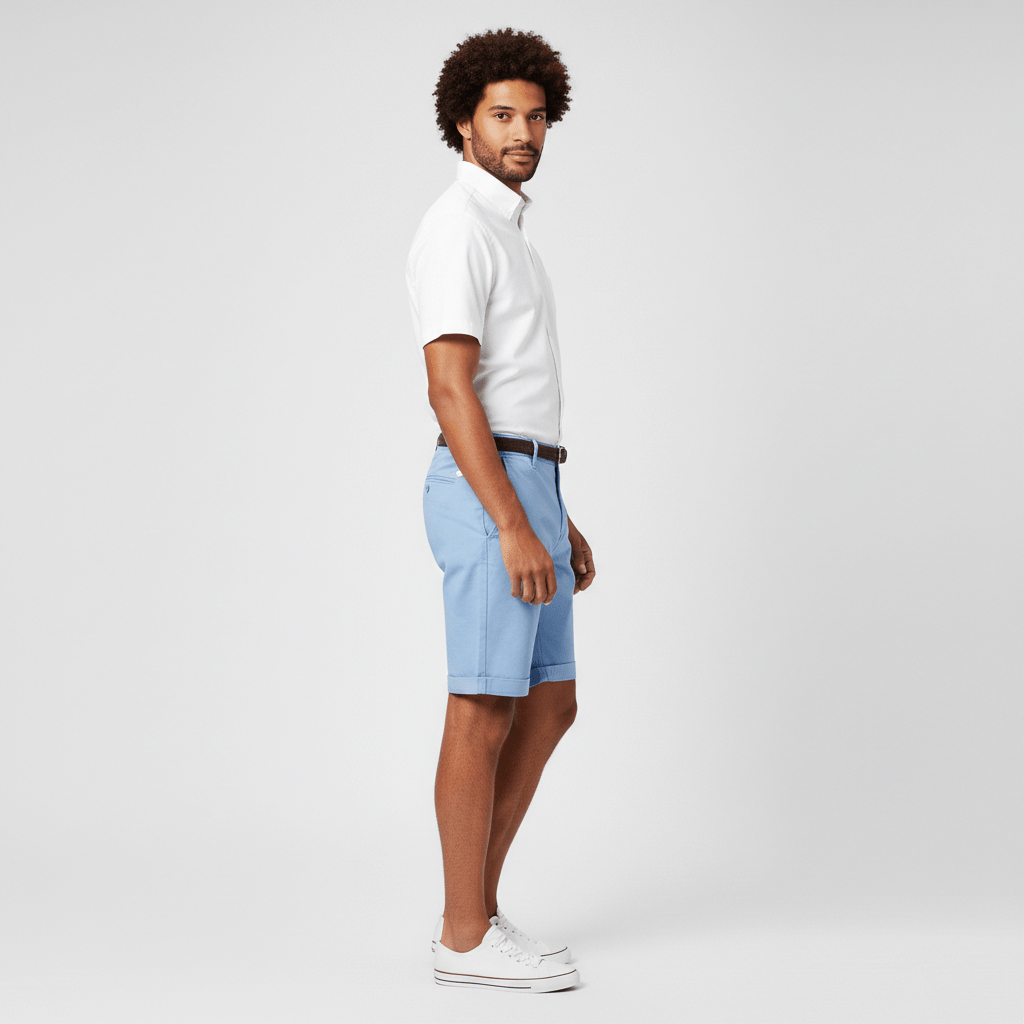 Jared Elastic Waist Chino Shorts with Side Slip Pockets