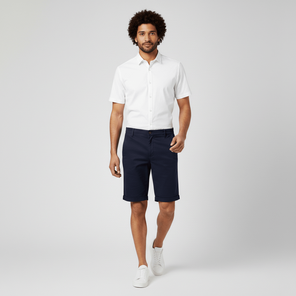 Jared Elastic Waist Chino Shorts with Side Slip Pockets