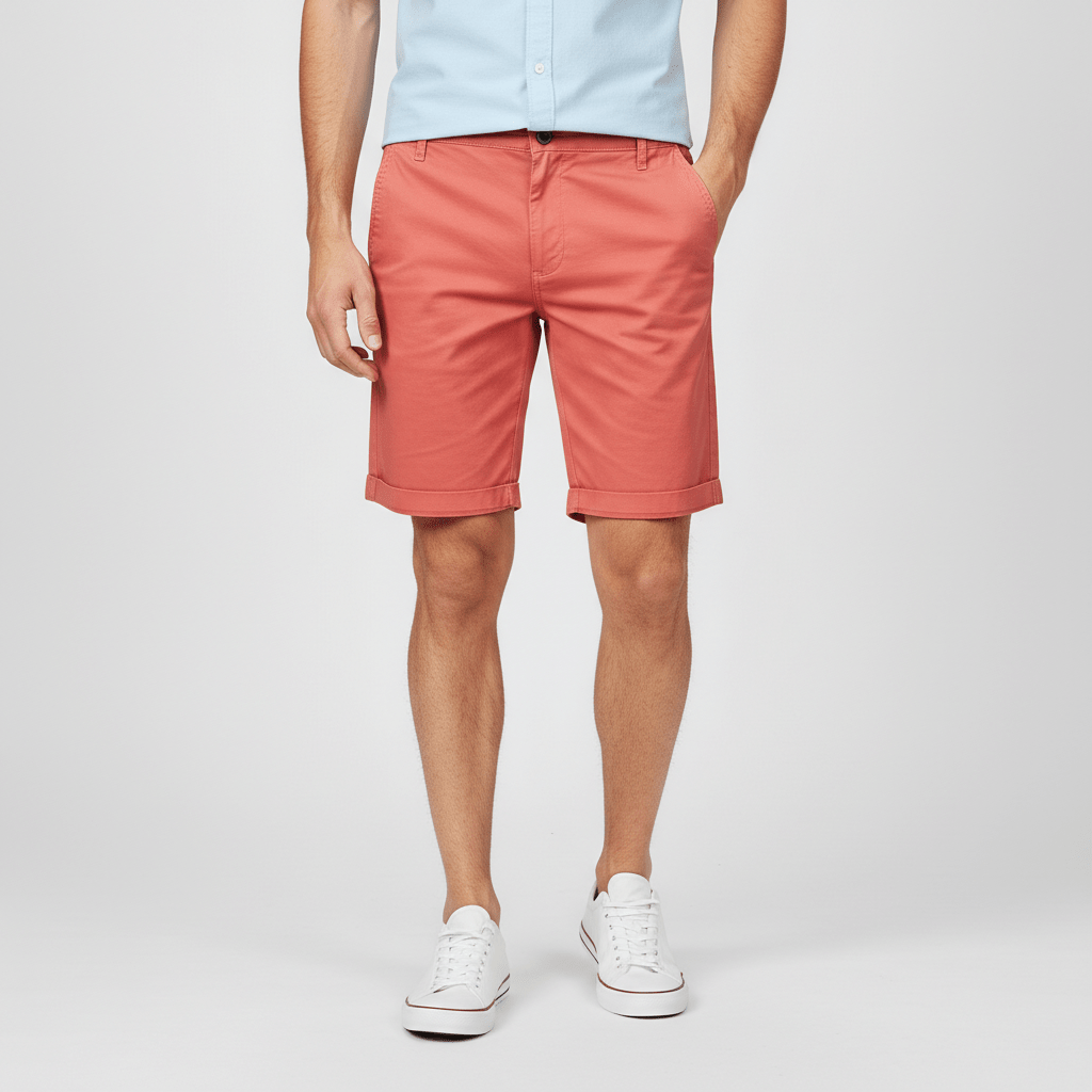 Jared Elastic Waist Chino Shorts with Side Slip Pockets