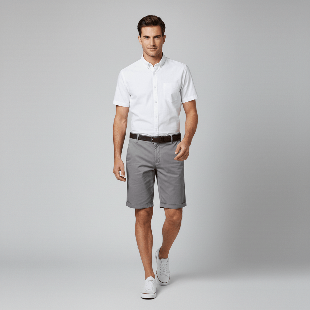 Jared Elastic Waist Chino Shorts with Side Slip Pockets