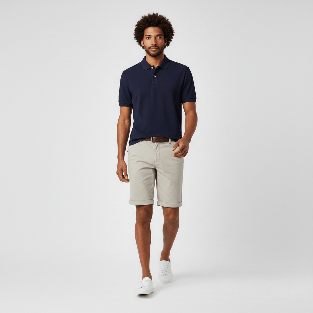Jared Elastic Waist Chino Shorts with Side Slip Pockets
