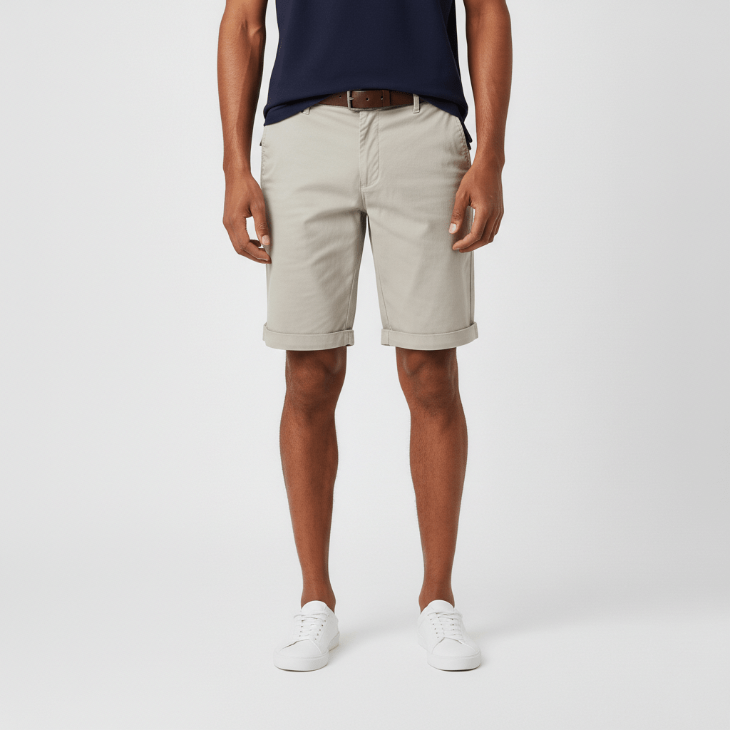 Jared Elastic Waist Chino Shorts with Side Slip Pockets