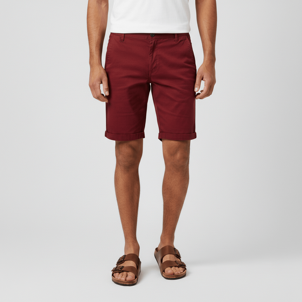 Jared Elastic Waist Chino Shorts with Side Slip Pockets