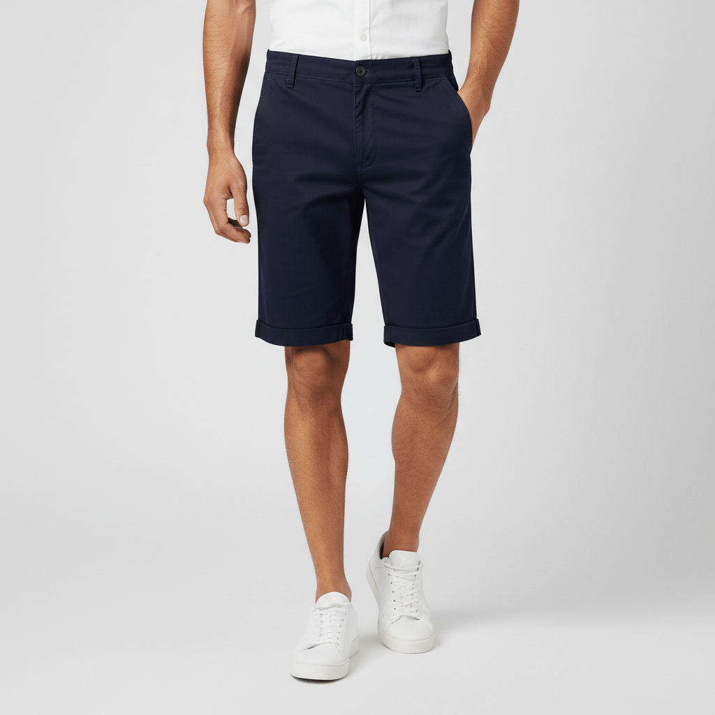 Jared Elastic Waist Chino Shorts with Side Slip Pockets