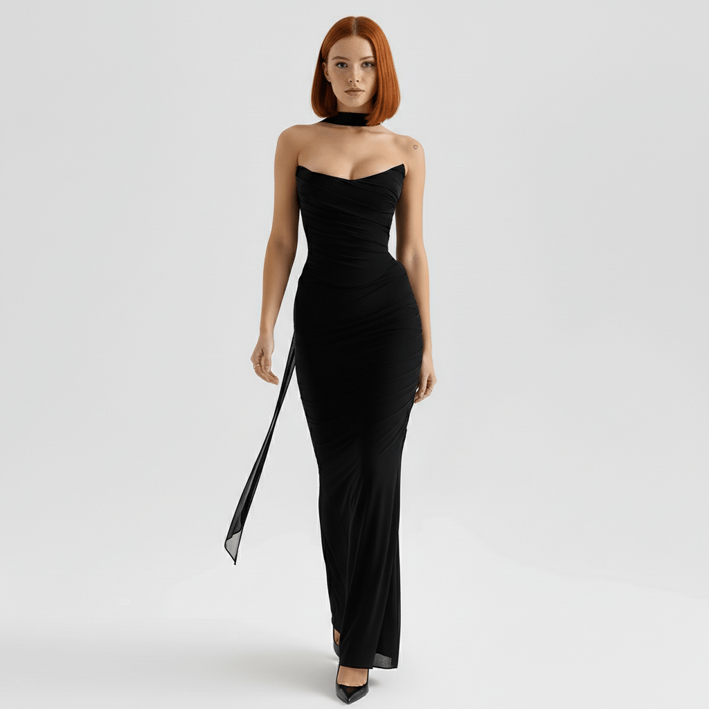 Jessa Strapless Ruched Two Piece Wedding Guest Dress