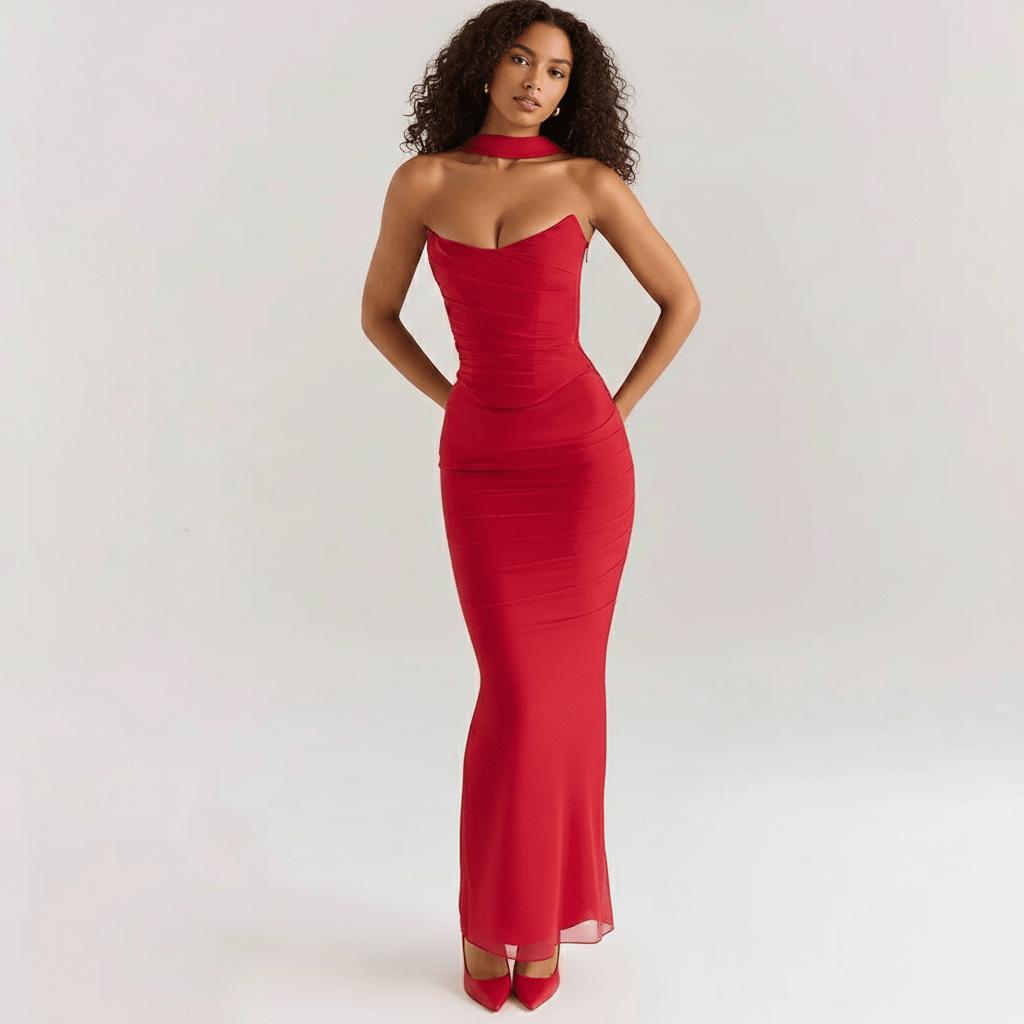 Jessa Strapless Ruched Two Piece Wedding Guest Dress