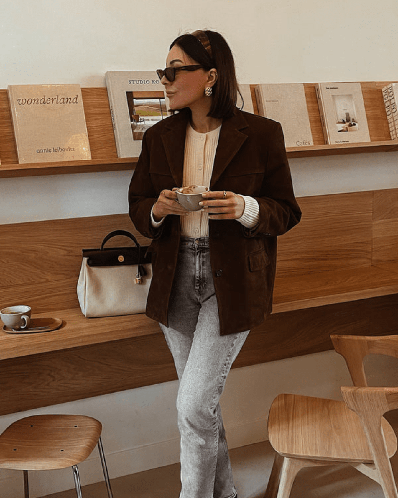 Women's Faux Suede Single Breasted Tailored Blazer