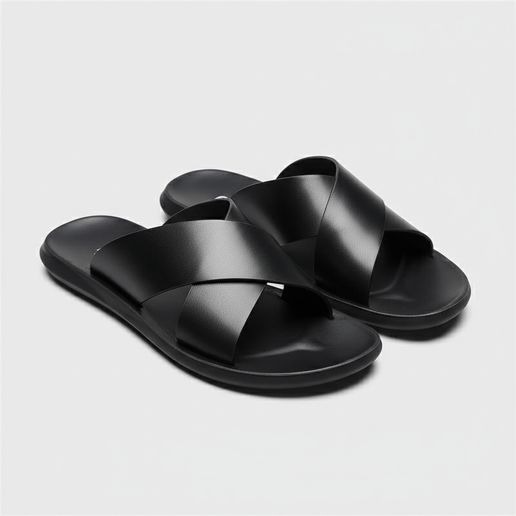 Joshua Cross Strap Slide Sandals Slip On Sandals