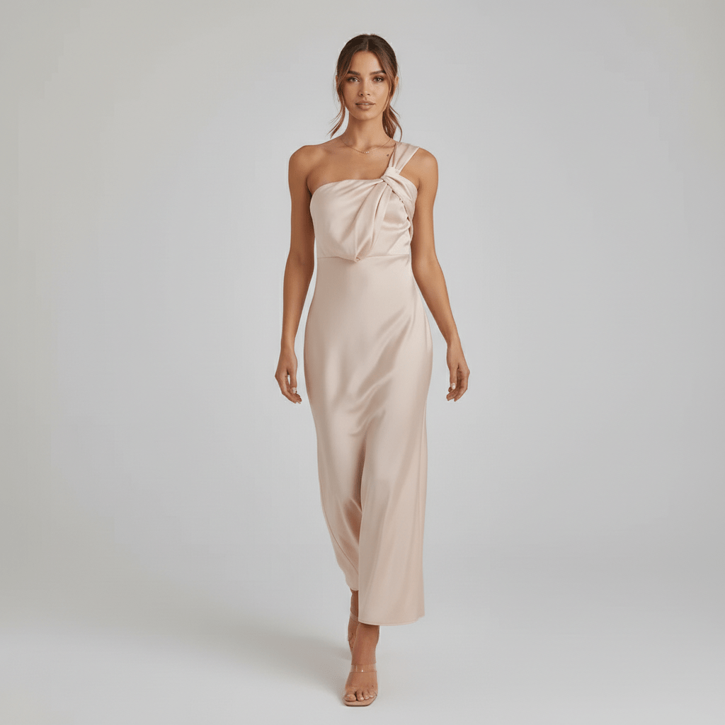 Juliana Elegant Satin Wedding Guest Dress