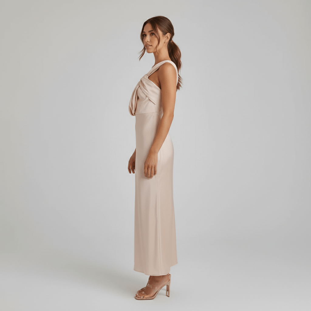 Juliana Elegant Satin Wedding Guest Dress
