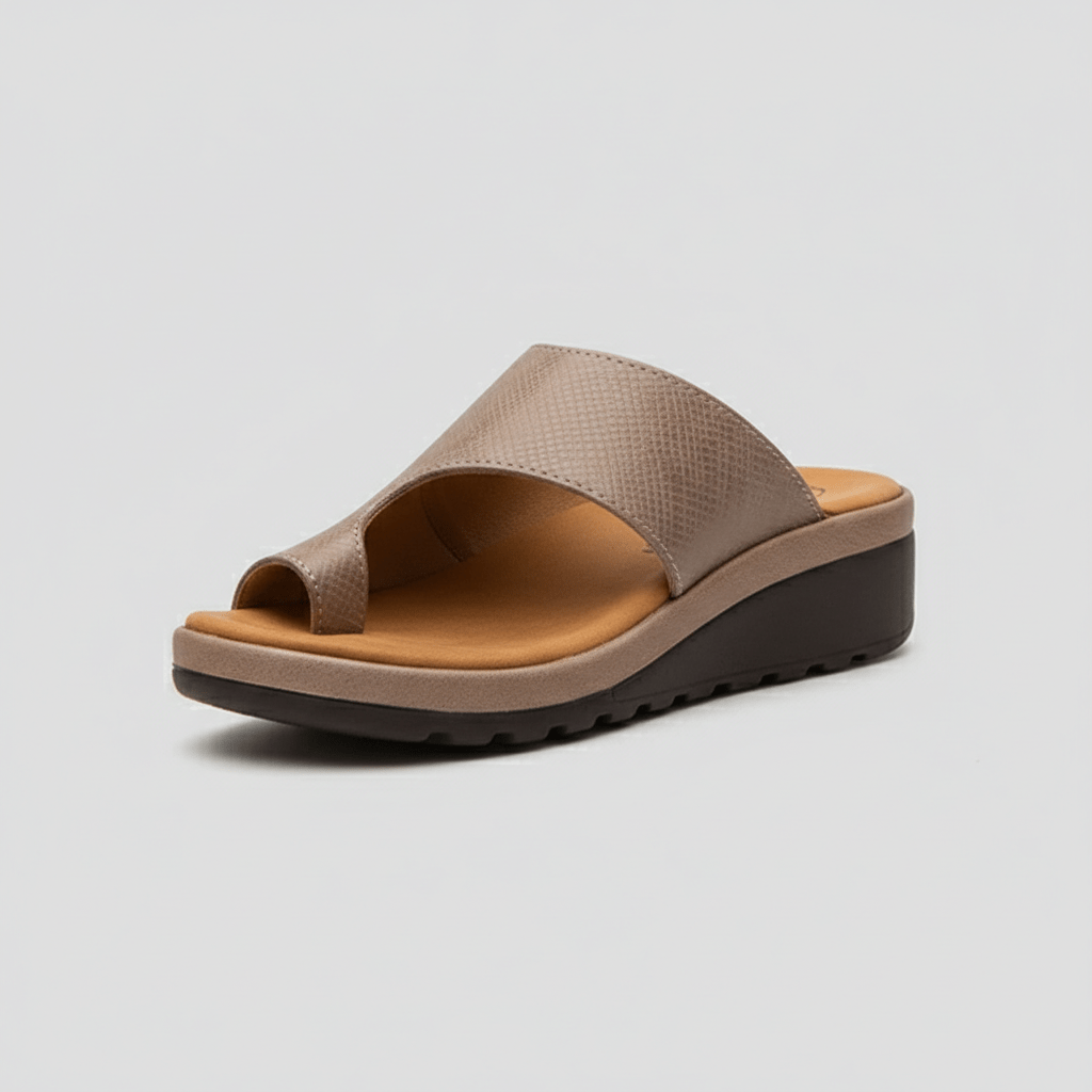 Kira Toe Loop Sandals Slip On Platform Sandals
