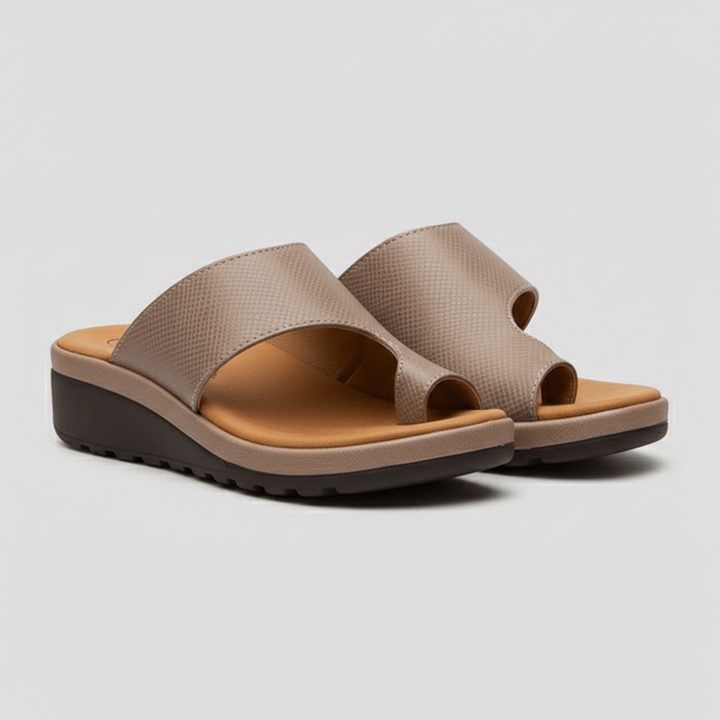 Kira Toe Loop Sandals Slip On Platform Sandals