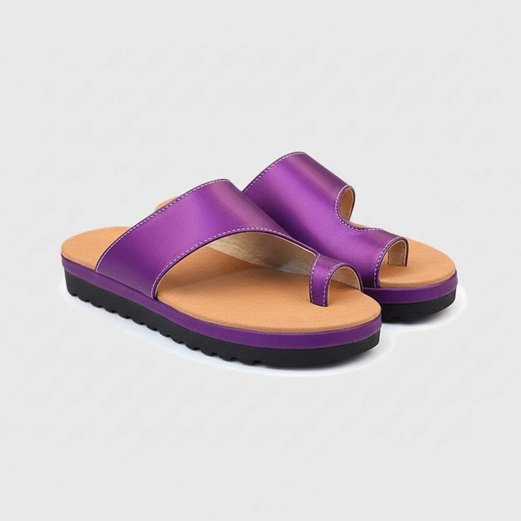 Kira Toe Loop Sandals Slip On Platform Sandals