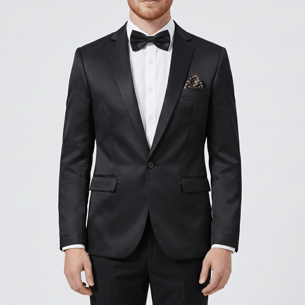 Kurt Single Button Blazer with Notch Lapel and Flap Pockets