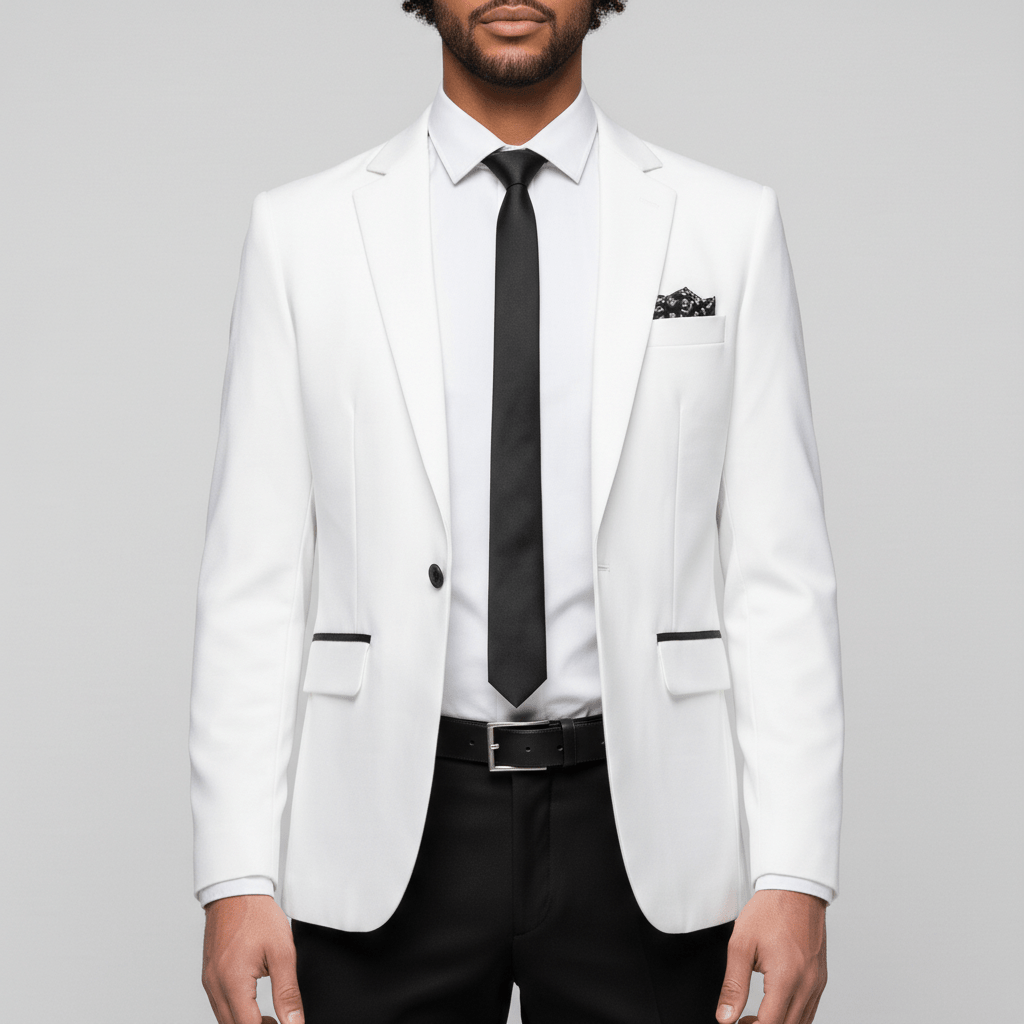 Kurt Single Button Blazer with Notch Lapel and Flap Pockets