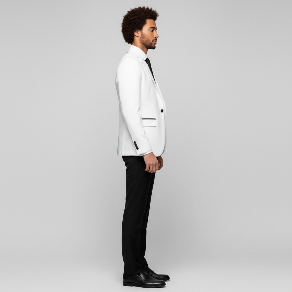 Kurt Single Button Blazer with Notch Lapel and Flap Pockets