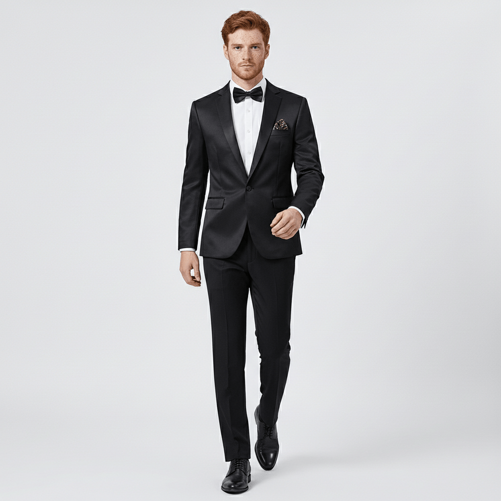 Kurt Single Button Blazer with Notch Lapel and Flap Pockets
