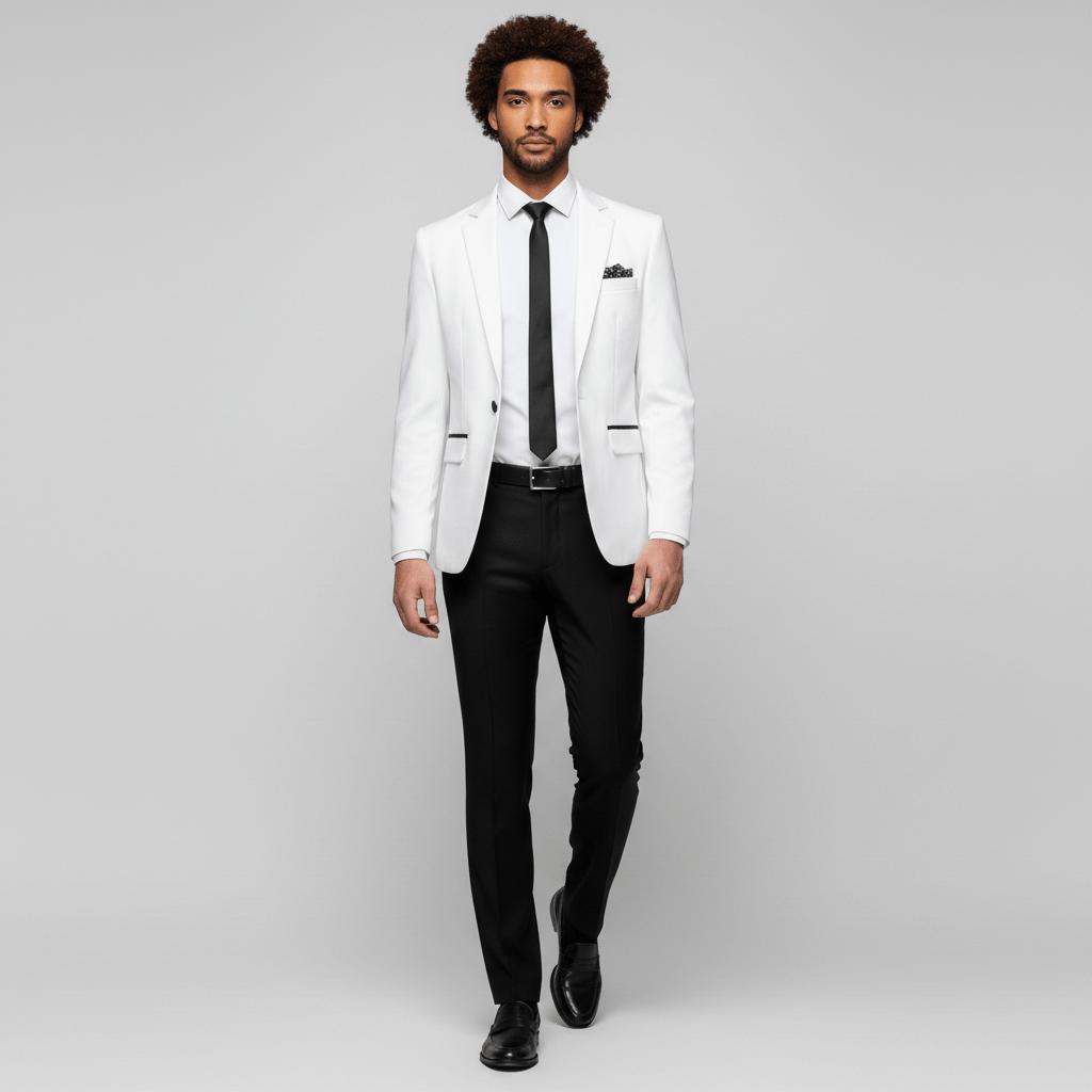 Kurt Single Button Blazer with Notch Lapel and Flap Pockets